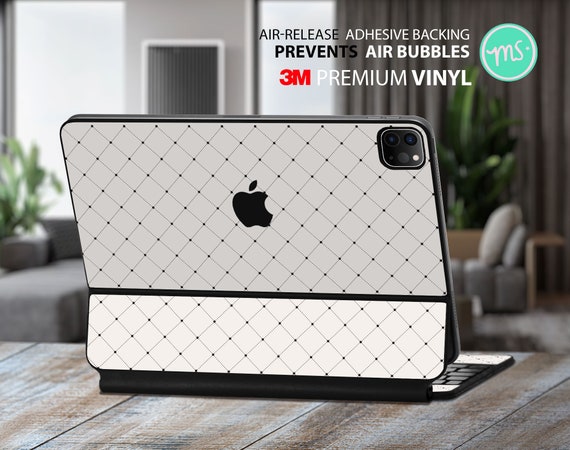 金色のメッシュテクスチャのiPadマジックキーボードケース3Mビニール