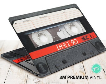 Vinilo adhesivo de vinilo 3M de alta calidad con diseño de casete de audio vintage para MacBook Pro, MacBook Air 13 y otros portátiles.