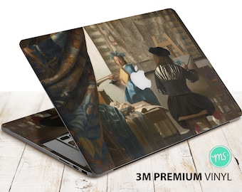 L'art de la peinture par Jan Vermeer, sticker pour Macbook, sticker vinyle 3M premium pour tous les modèles de MacBook et autres ordinateurs portables