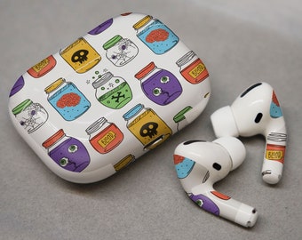 Potten met menselijke organen en drankjes, sticker voor AirPods premium 3M vinyl voor AirPods alle modellen Beats Buds Samsung Galaxy Buds OnePlus Buds