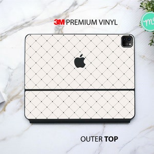 Golden mesh texture iPad magic keyboard case 3M vinyl skin for the Apple Magic Keyboard and Apple Smart Keyboard Folio for iPad Pro and iPad image 2