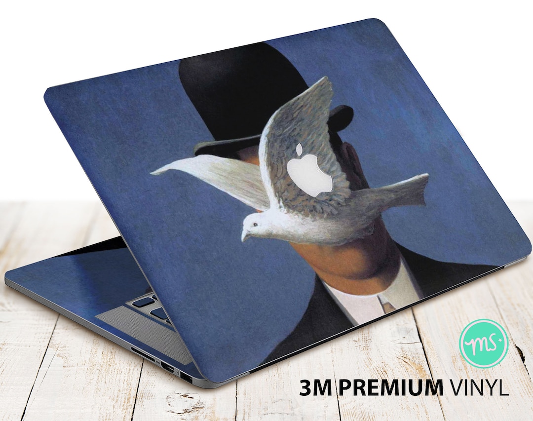 Apple Juice - Adesivi per MacBook, in vinile, stile vintage, motivo: baffi, hipster, colore: nero