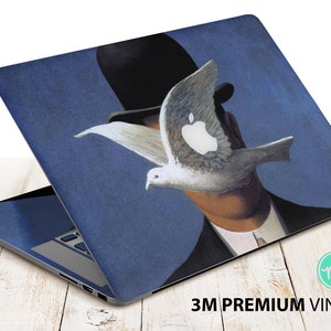 Man in a Bowler Hat by Rene Magritte , skin for MacBook  premium 3M vinyl sticker for all MacBook models and other laptops