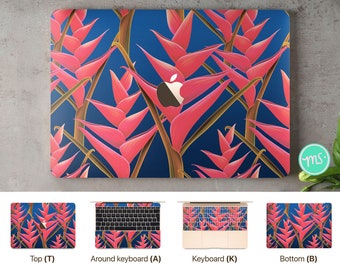 Pink origami flowers , sticker for MacBook  premium 3M vinyl sticker for all MacBook models and other laptops