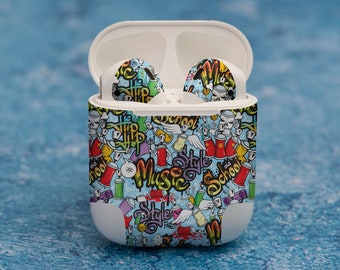 Cool graffiti-ontwerp, sticker voor AirPods premium 3 M vinyl voor AirPods alle modellen Beats Buds Samsung Galaxy Buds OnePlus Buds en andere
