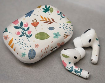 Leuke bloemsierkunst, sticker voor AirPods premium 3 M vinyl voor AirPods alle modellen Beats Buds Samsung Galaxy Buds OnePlus Buds en andere