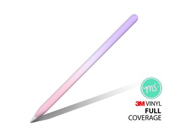Op de afbeelding: Een stylus met roze en paarse kleurovergang. De stylus heeft een witte punt en een afgerond uiteinde. De afbeelding bevat ook de tekst "3M Vinyl Full Coverage" en een logo.