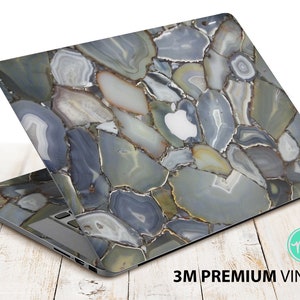 Chalcedony mineral stone texture laptop skin premium 3M vinyl sticker for all MacBook models and other laptops image 1