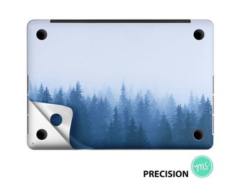 Blue foggy forest laptop skin premium 3M vinyl sticker for all MacBook models and other laptops