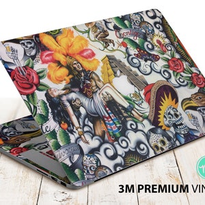 Mexican day of the dead , sticker for Macbook premium 3M vinyl sticker for all MacBook models and other laptops