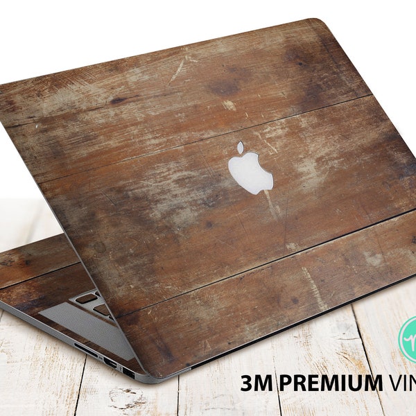Old wood texture , sticker for Macbook premium 3M vinyl sticker for all MacBook models and other laptops
