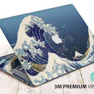 The Great Wave off Kanagawa von Katsushika Hokusai , Skin für MacBook Premium 3M Vinyl Aufkleber für alle MacBook Modelle und andere Laptops Bild 1