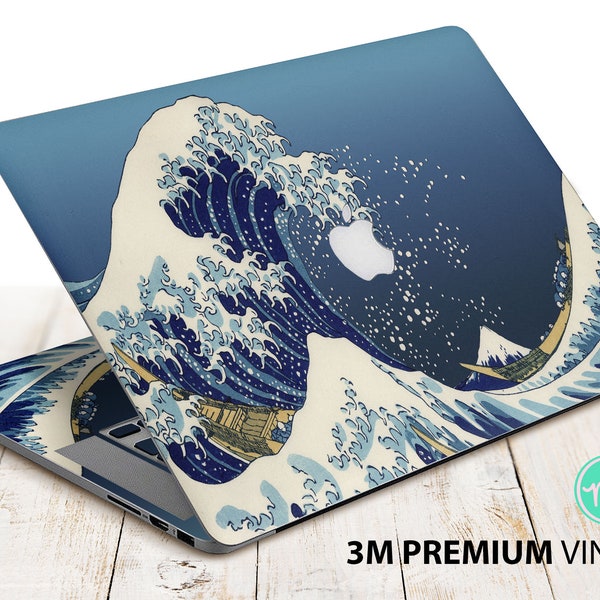 The Great Wave off Kanagawa by Katsushika Hokusai , skin for Macbook premium 3M vinyl sticker for all MacBook models and other laptops