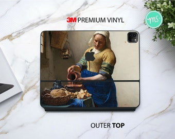 Étui pour clavier magique The Milkmaid by Johannes Vermeer pour iPad Skin en vinyle 3M pour Apple Magic Keyboard et Apple Smart Keyboard Folio pour iPad