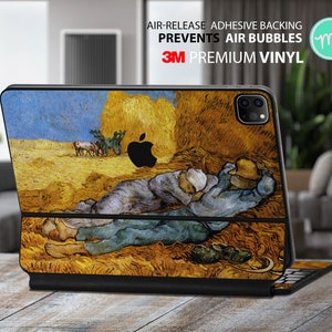 The Siesta or Noon rest by Vincent Van Gogh , vinyl for Macbook 3M vinyl skin for the Apple Magic Keyboard and Apple Smart Keyboard Folio fo