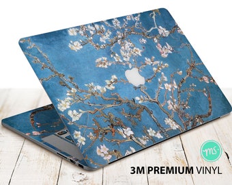 Almond Blossom by Vincent van Gogh iPad magic keyboard skin premium 3M vinyl sticker for all MacBook models and other laptops