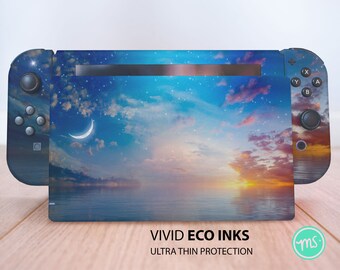 Sonnenuntergang über Wasser Nintendo Skin Premium 3M Vinyl Haut für die Nintendo Switch, Nintendo Switch OLED und Nintendo Lite