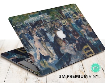 Dance at the moulin de la galette by Auguste Renoir , sticker for MacBook  premium 3M vinyl sticker for all MacBook models and other laptops