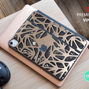 Capa protetora dourada em vinil 3M para MacBook, compatível com Apple Magic Keyboard e Apple Smart Keyboard Folio para iPad Pro e iPad Air.