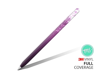 May include: A purple and white Apple Pencil with a sparkly design. 3M Vinyl Full Coverage.