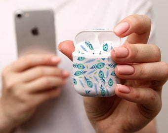 Schattige pauwenveren, sticker voor AirPods premium 3 M vinyl voor AirPods alle modellen Beats Buds Samsung Galaxy Buds OnePlus Buds en andere