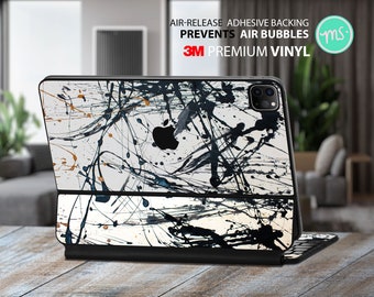 Abstrakter Expressionismus paint , skin for Macbook 3M vinyl skin for the Apple Magic Keyboard and Apple Smart Keyboard Folio for iPad Pro a