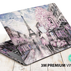 Eiffel Tower Spring in Paris premium 3M vinyl sticker for all MacBook models and other laptops