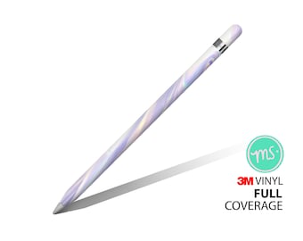 May include: A white Apple Pencil with a holographic iridescent swirl design. The pencil is made with 3M vinyl for full coverage.