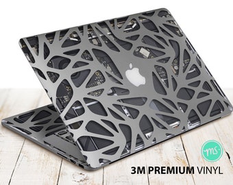 Cuted cover silver macbook premium 3M vinyl sticker for all MacBook models and other laptops