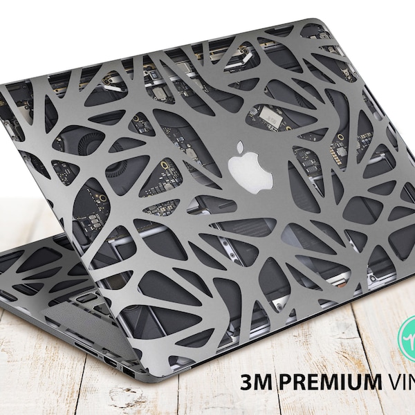 Cuted cover silver macbook premium 3M vinyl sticker for all MacBook models and other laptops