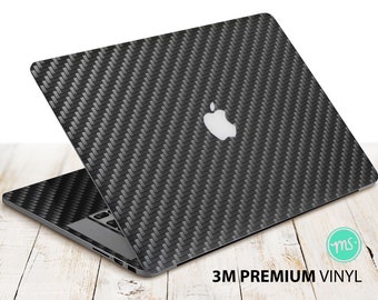 すべてのMacBookモデルおよびその他のラップトップ用のカーボンファイバーテクスチャプレミアム3Mビニールステッカー