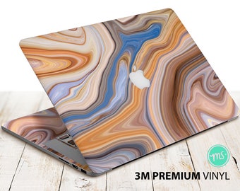 Marbled paper texture laptop skin premium 3M vinyl sticker for all MacBook models and other laptops