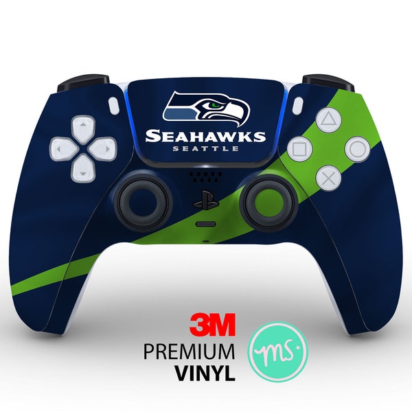 Seattle Seahawks green logo Pro controller skin 3M vinyl skin for the Sony PS, Nintendo and Xbox controllers