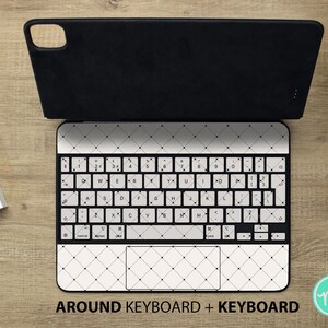 Golden mesh texture iPad magic keyboard case 3M vinyl skin for the Apple Magic Keyboard and Apple Smart Keyboard Folio for iPad Pro and iPad image 6