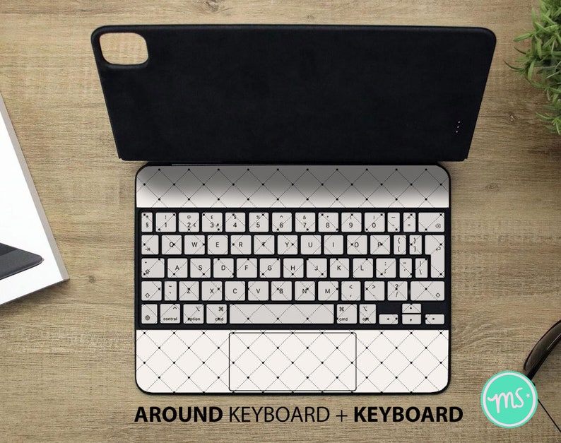 Golden mesh texture iPad magic keyboard case 3M vinyl skin for the Apple Magic Keyboard and Apple Smart Keyboard Folio for iPad Pro and iPad image 6