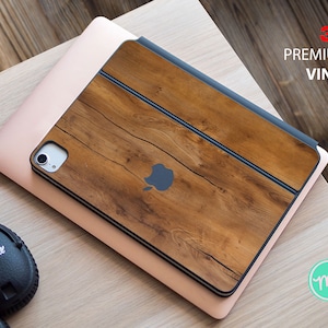 Brown wood texture , skin for Macbook 3M vinyl skin for the Apple Magic Keyboard and Apple Smart Keyboard Folio for iPad Pro and iPad Air