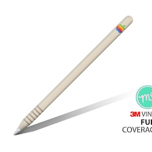 May include: A white Apple Pencil with a beige vinyl skin featuring the classic Apple logo. The skin is designed for full coverage and is made with 3M adhesive.