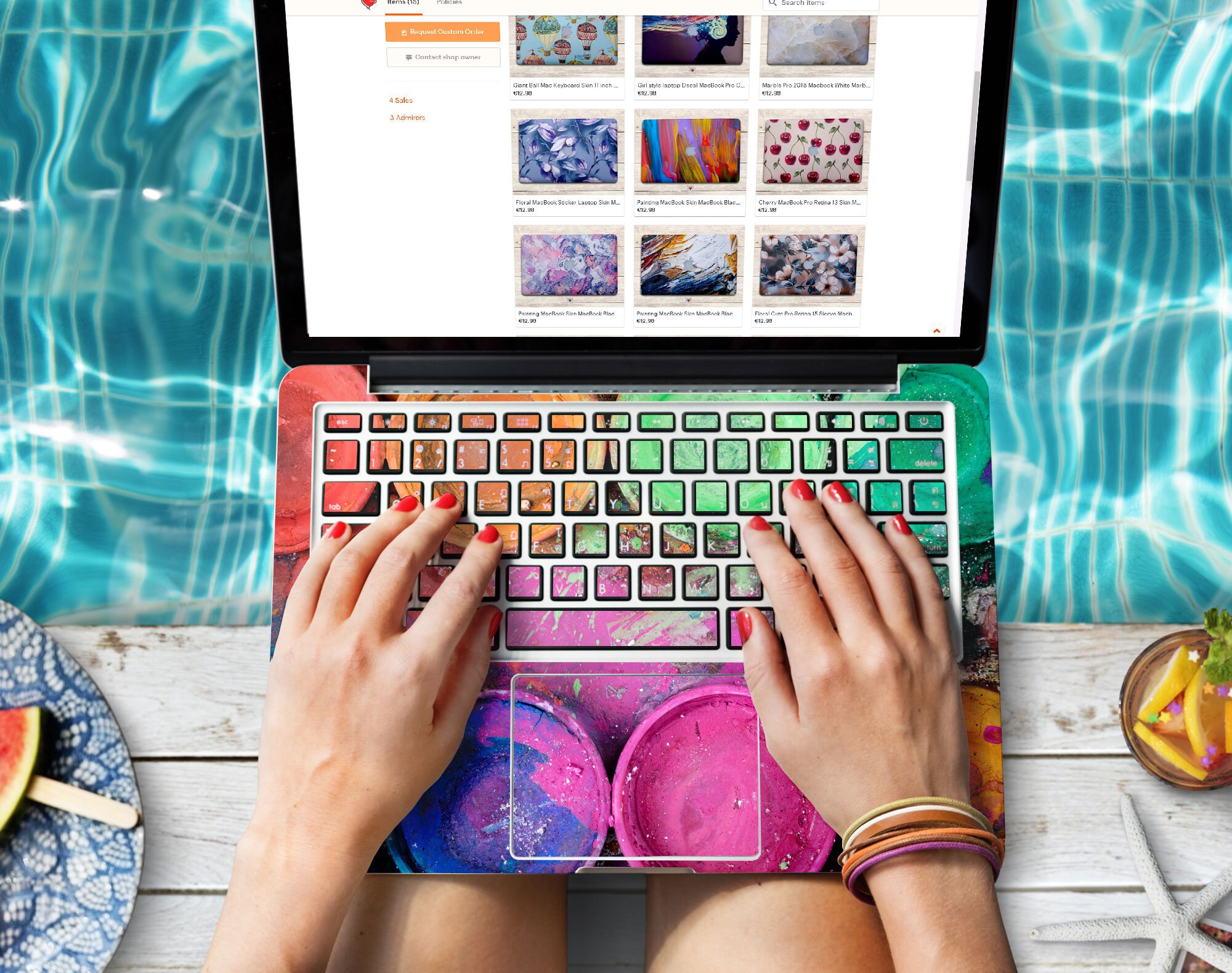 PLIGREAT Autocollant Universel Amovible En Vinyle Pour Ordinateur