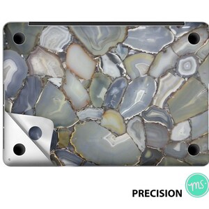 Chalcedony mineral stone texture laptop skin premium 3M vinyl sticker for all MacBook models and other laptops image 3