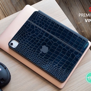 Dark blue reptile skin texture iPad magic keyboard case 3M vinyl skin for the Apple Magic Keyboard and Apple Smart Keyboard Folio for iPad P