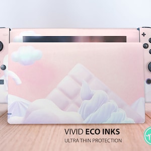 Fantasy chocolate and sweets on light pink background Nintendo skin chocolate joycons fantasy Joy-Con skin sweets Nintendo skin