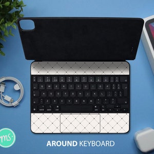 Golden mesh texture iPad magic keyboard case 3M vinyl skin for the Apple Magic Keyboard and Apple Smart Keyboard Folio for iPad Pro and iPad image 5