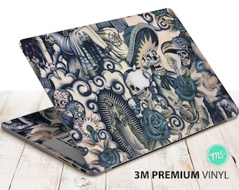 Mexican style sepia art laptop skin premium 3M vinyl sticker for all MacBook models and other laptops