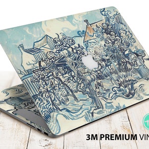 Old Vineyard with Peasant Woman by Vincent van Gogh laptop skin premium 3M vinyl sticker for all MacBook models and other laptops