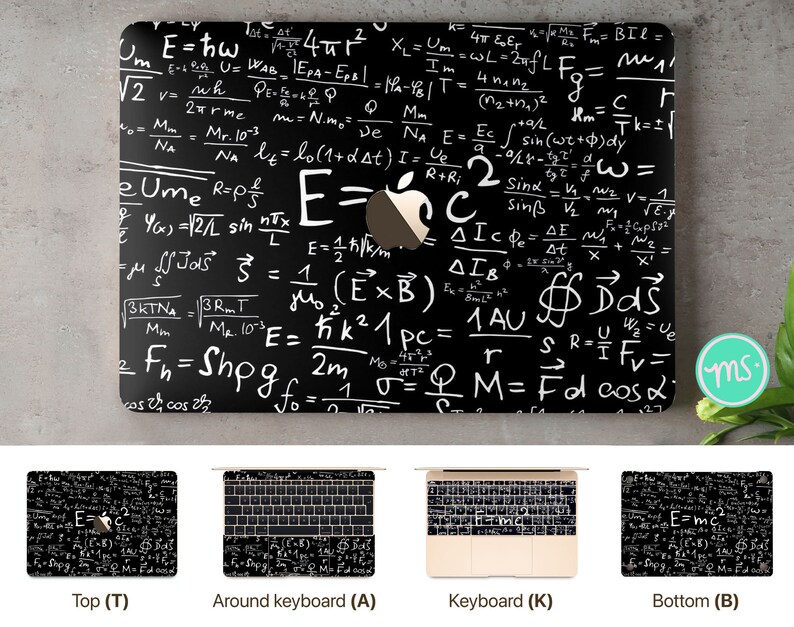 Math Formulas on Blackboard Laptop Skin Premium 3M Vinyl Sticker for ...
