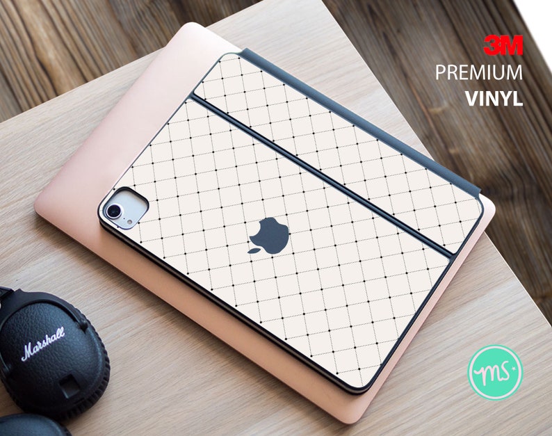 Golden mesh texture iPad magic keyboard case 3M vinyl skin for the Apple Magic Keyboard and Apple Smart Keyboard Folio for iPad Pro and iPad image 3