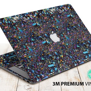 Mineral texture background laptop skin premium 3M vinyl sticker for all MacBook models and other laptops