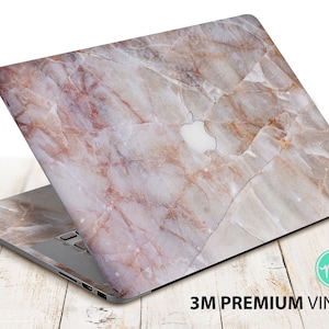 Pink marble stone , skin for Macbook premium 3M vinyl sticker for all MacBook models and other laptops