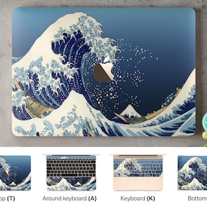 The Great Wave off Kanagawa von Katsushika Hokusai , Skin für MacBook Premium 3M Vinyl Aufkleber für alle MacBook Modelle und andere Laptops Bild 4