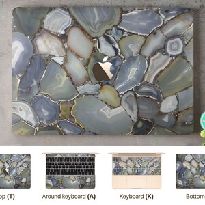 Chalcedony mineral stone texture laptop skin premium 3M vinyl sticker for all MacBook models and other laptops image 4